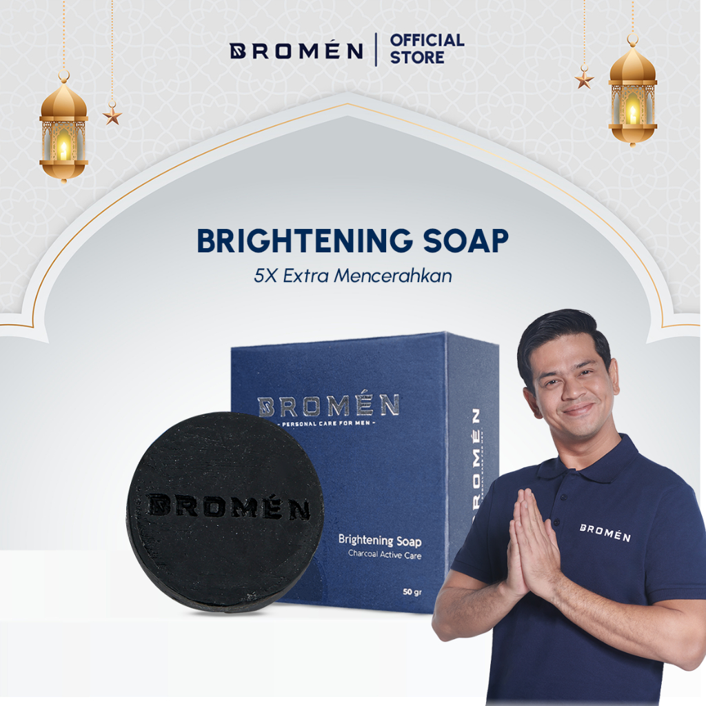 BROMEN Brightening Soap - Sabun Cuci Muka Pemutih Pria